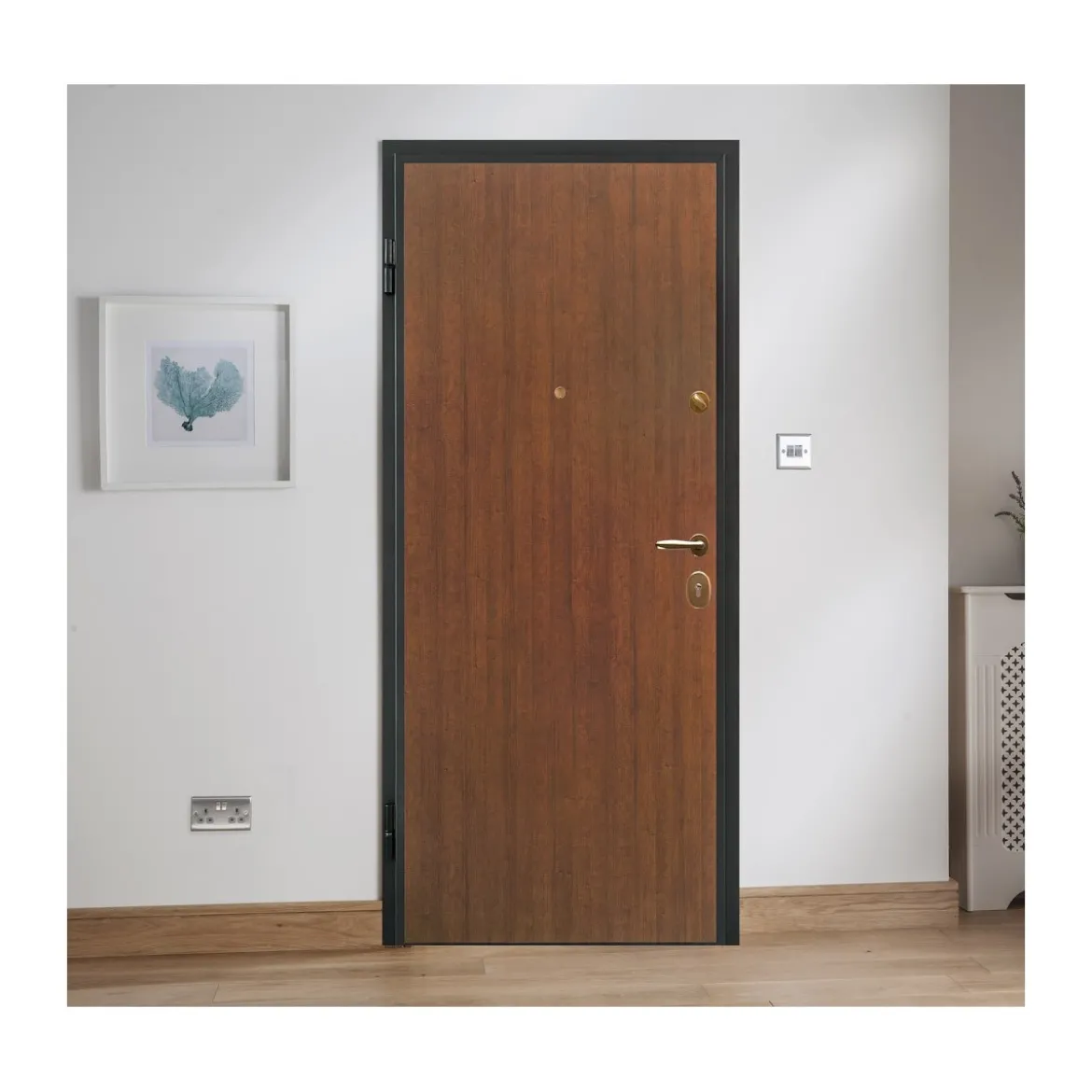 Porta di sicurezza per Esterno Blindata con Pannello Bianco Pantografato