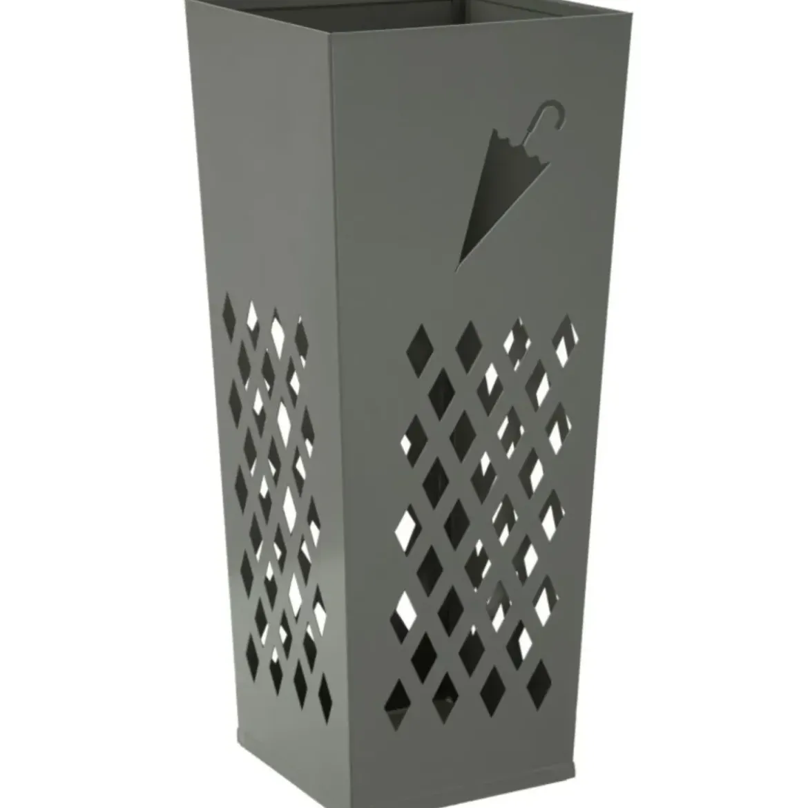 Portaombrelli da Ingresso in Metallo Design Ombrello Rombi Grigio 19x19