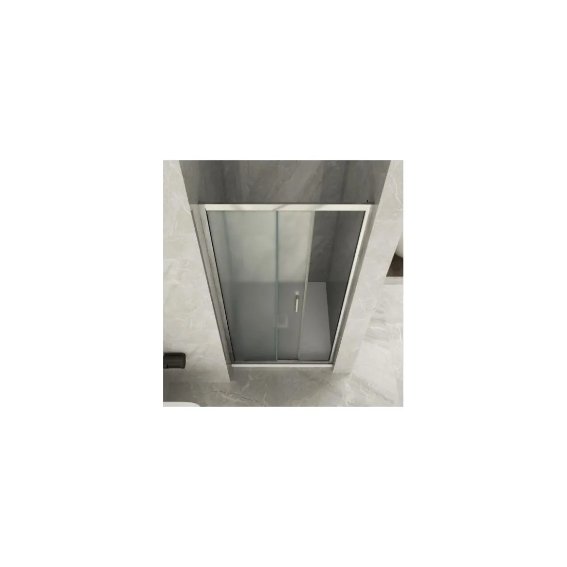 Porta Scorrevole Box Doccia per Nicchia Anta Vetro Opaco 6 mm