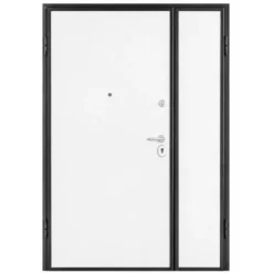 Portone Blindato Interno 2 Ante Porta Classe 3 Liscio Cilindro Europeo Noce