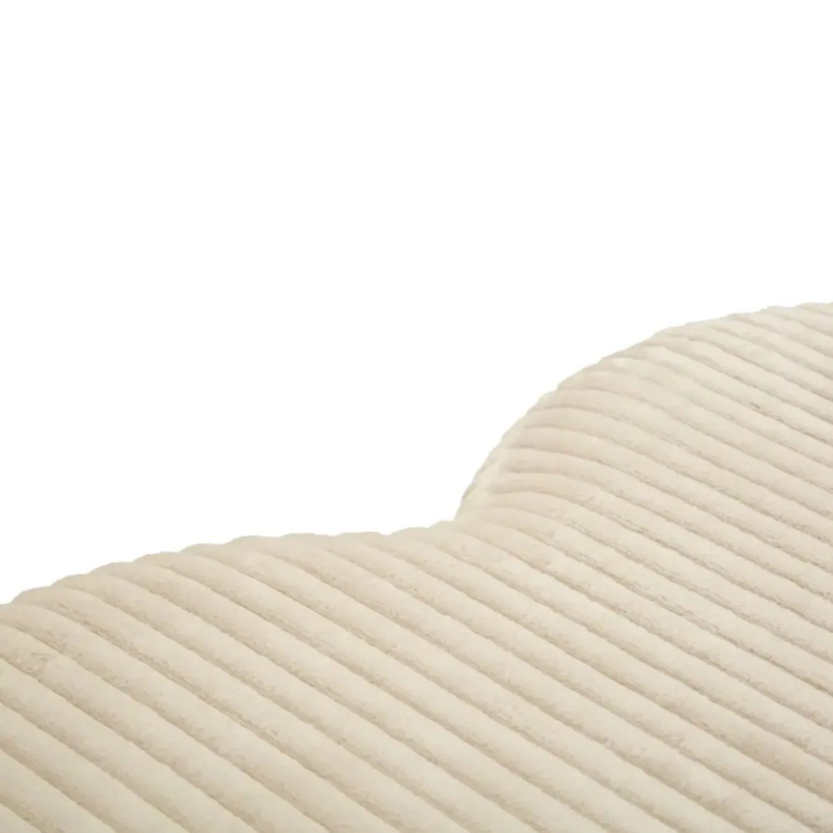Pouf a Cuore Camera da Letto Salone Bianco 49x45x42 cm Plissettato
