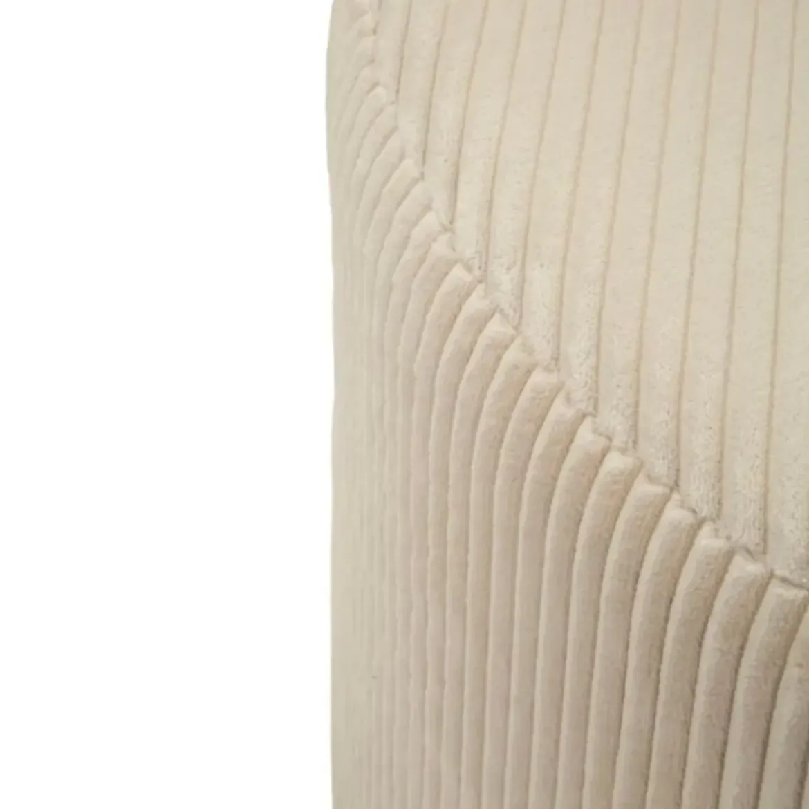 Pouf a Cuore Camera da Letto Salone Bianco 49x45x42 cm Plissettato