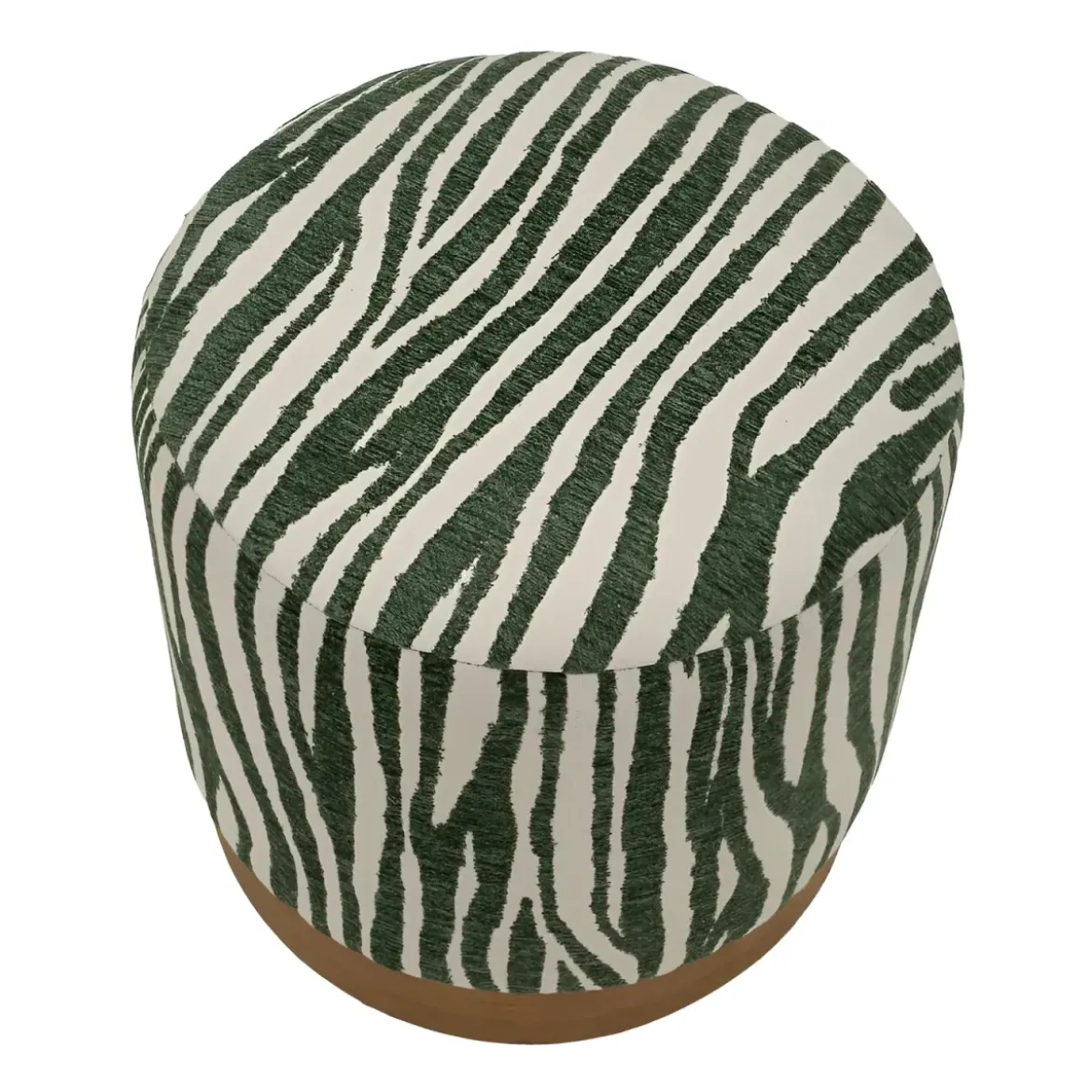 Pouf in Spugna Zebrato Verde Marrone da Soggiorno Camera da Letto