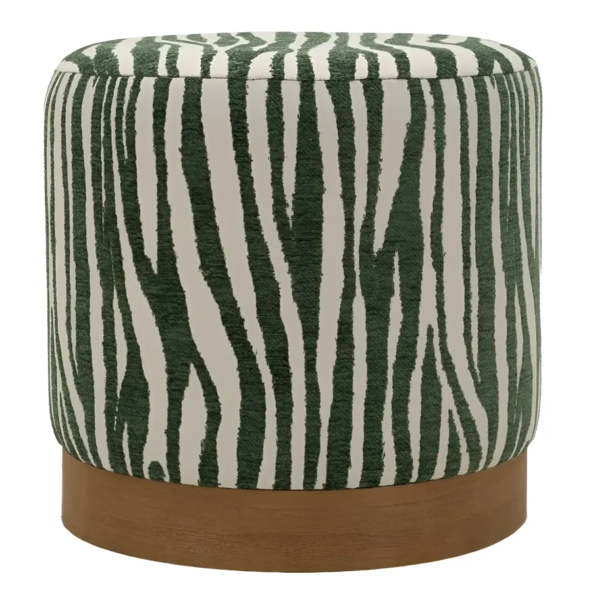 Pouf in Spugna Zebrato Verde Marrone da Soggiorno Camera da Letto