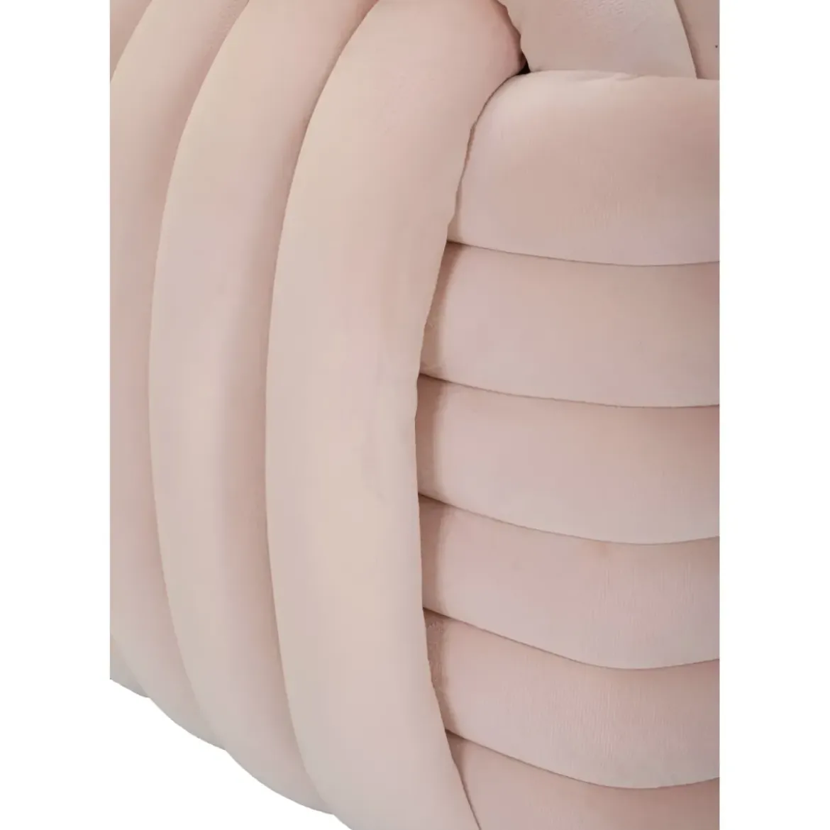 Pouf in Velluto Rosa Quadrato Elegante per Salotto Camera da Letto