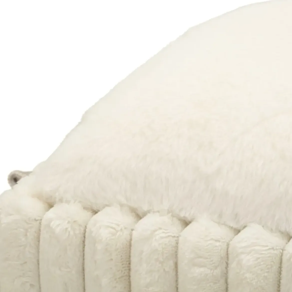 Pouf Panca Contenitore Bianco Imbottito Mdf Poliestere Camera da Letto
