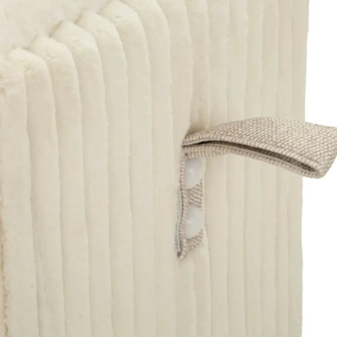 Pouf Panca Contenitore Bianco Imbottito Mdf Poliestere Camera da Letto