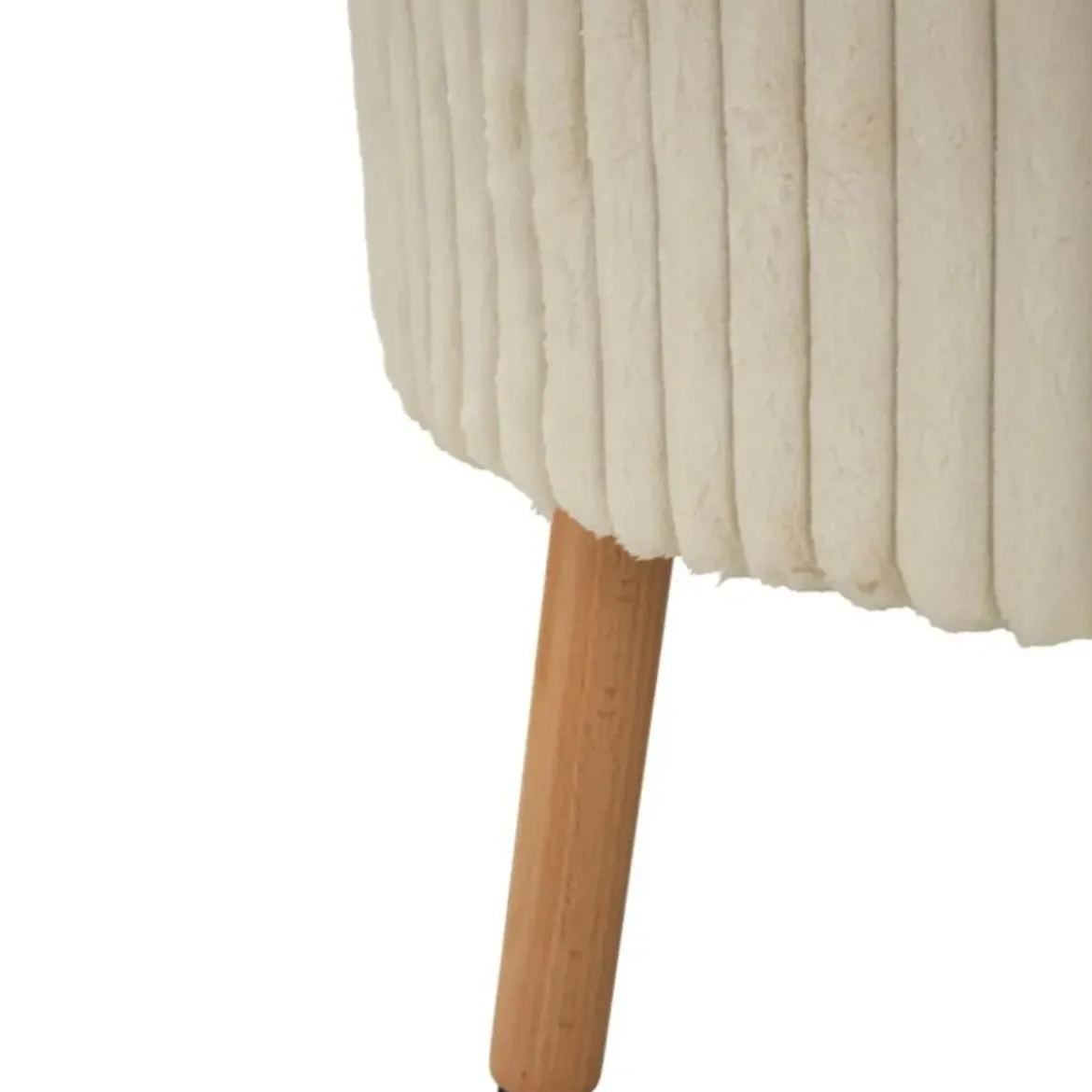 Pouf Rotondo Bianco 83x83 cm Imbottito Morbido per Soggiorno Relax