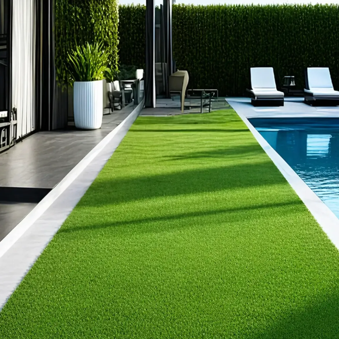 Prato Sintetico 25x2 m Antiscivolo 7 mm Verde Effetto Erba in Lattice