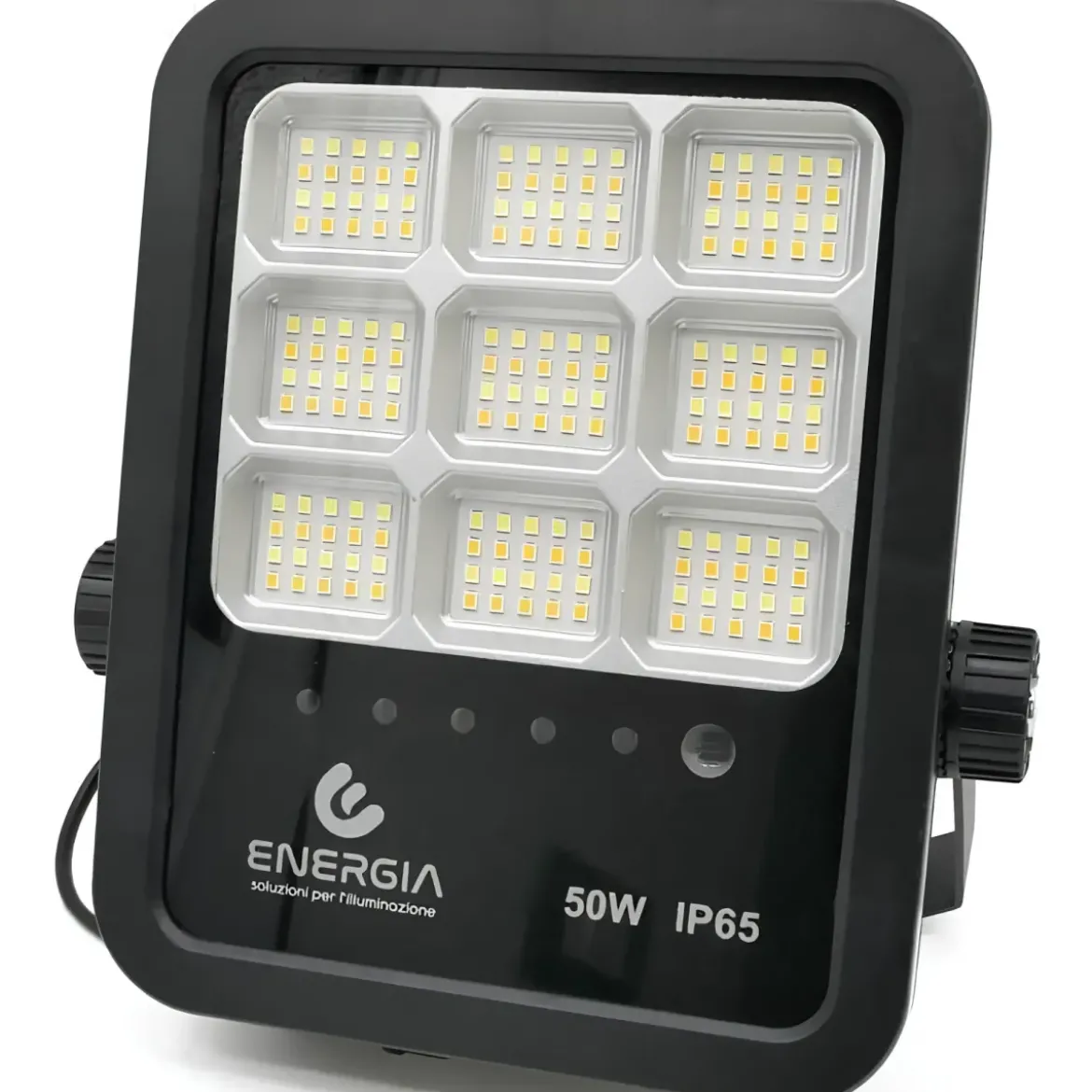 Proiettore Solare 50W 550lm CCT con Pannello Telecomando da Esterni