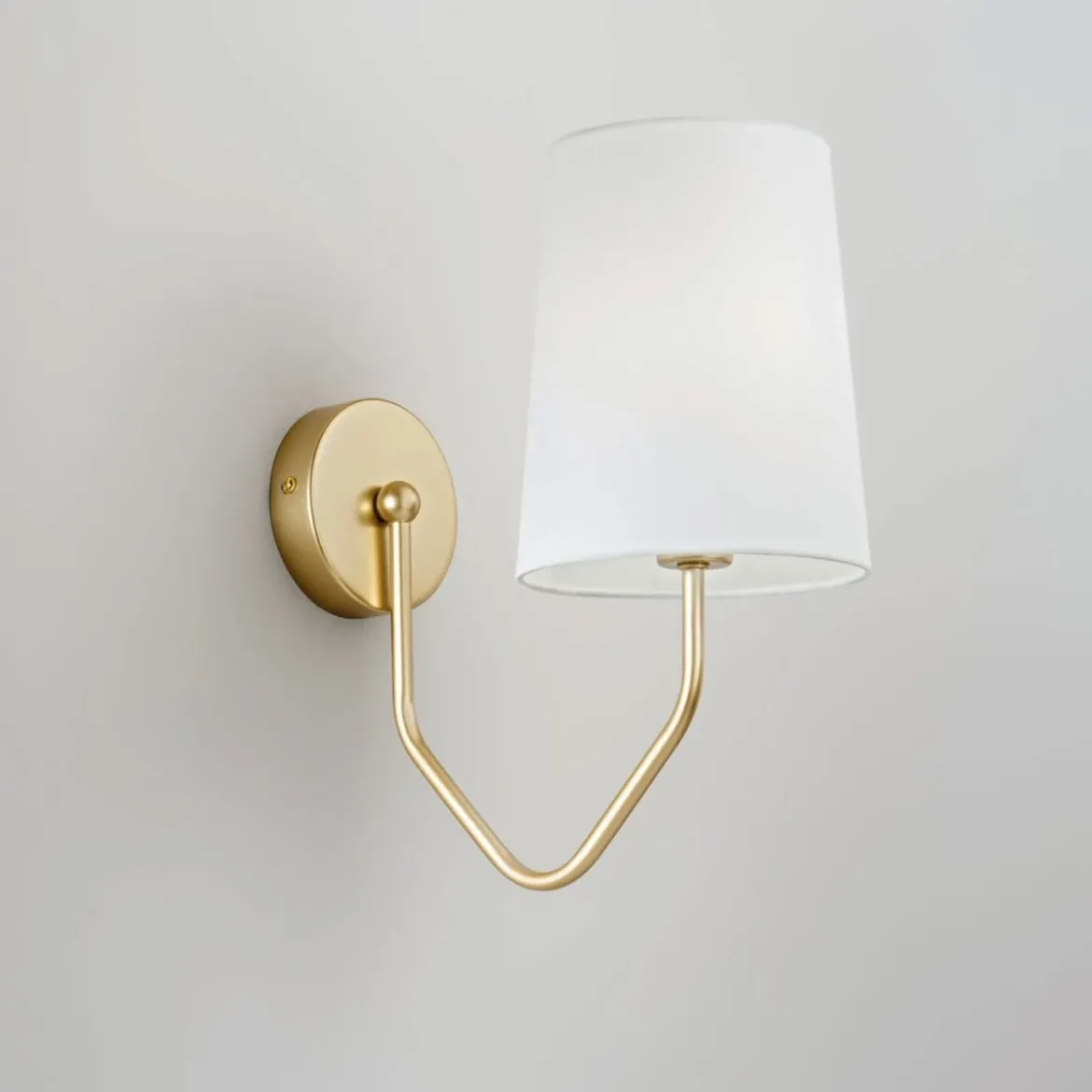 Punto Luce Oro Lampada per Interno Applique Elegante in Metallo a Parete