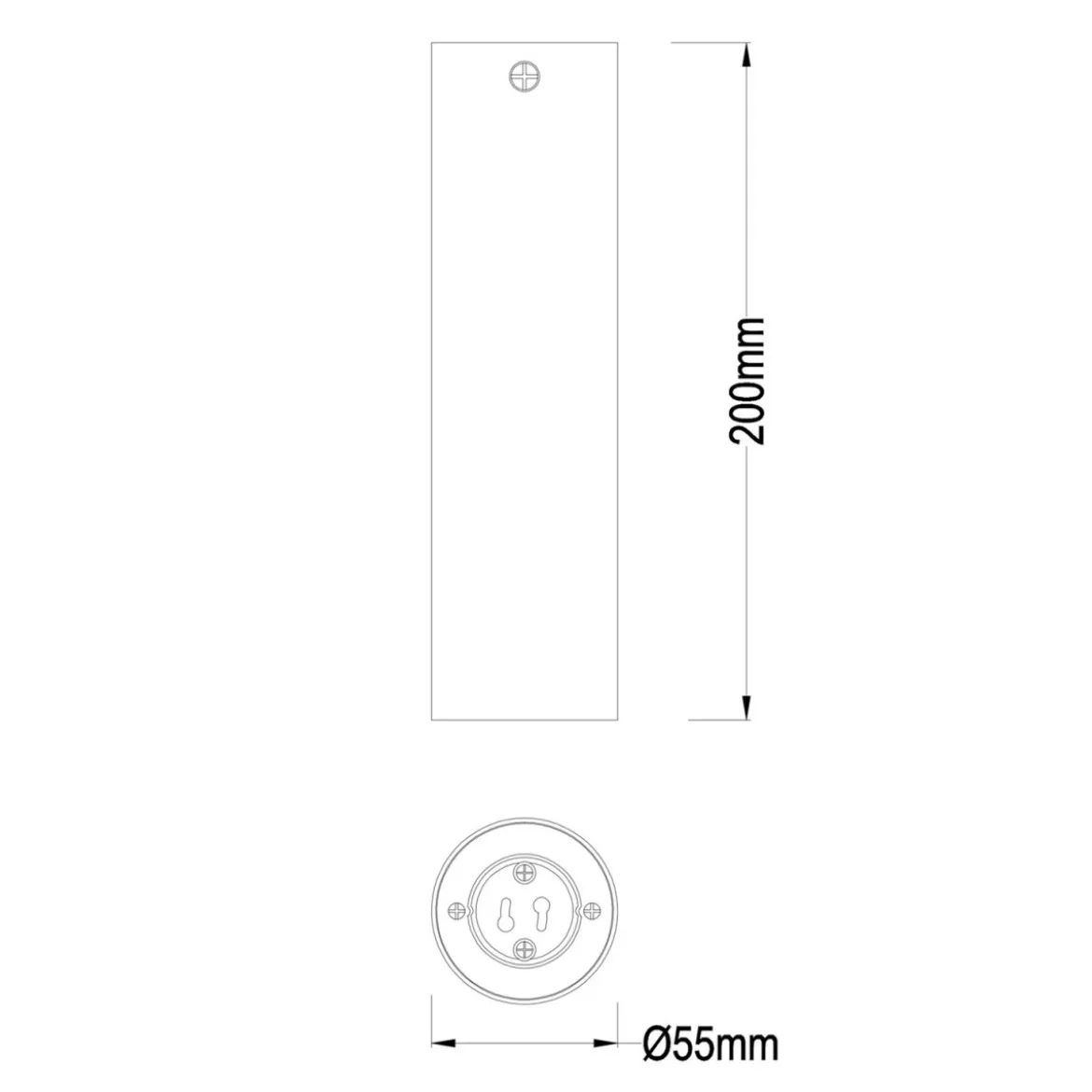 Punto Luce Tubolare Bronzo Plafoniera in Metallo Faretto da Soffitto