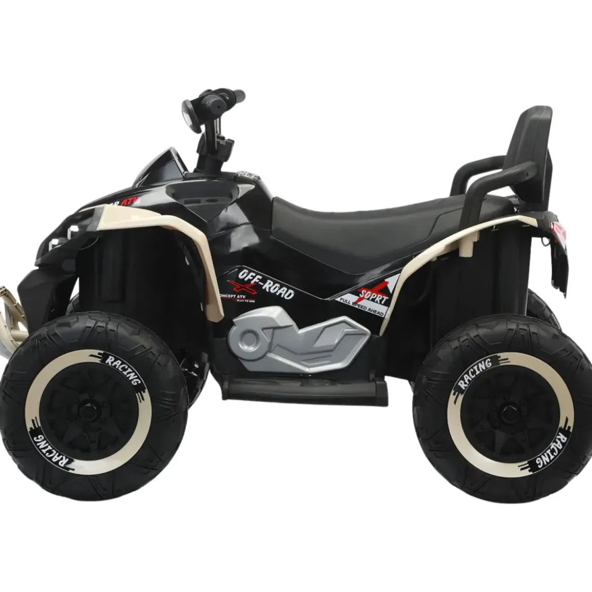 Quad Elettrico per Bambini 24V Beige ATV Safari Telecomando MP3