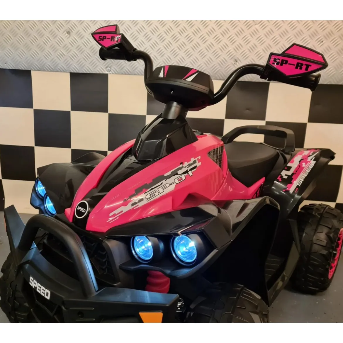 Quad Elettrico 4 ruote Macchina per Bambina a Batteria 12 V Luci Auto Macchinina