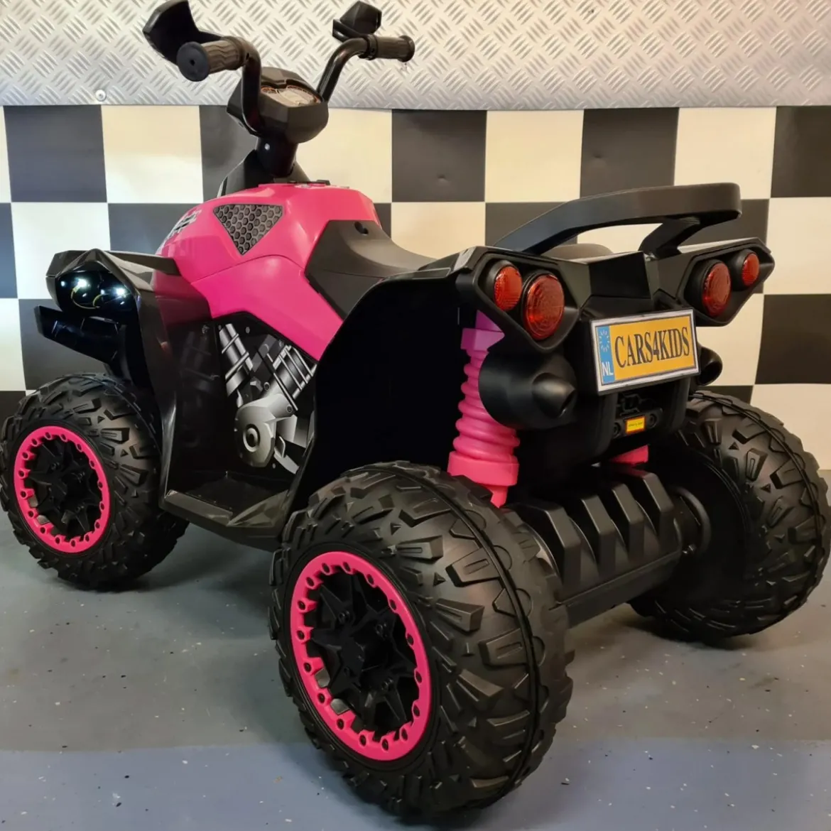 Quad Elettrico 4 ruote Macchina per Bambina a Batteria 12 V Luci Auto Macchinina