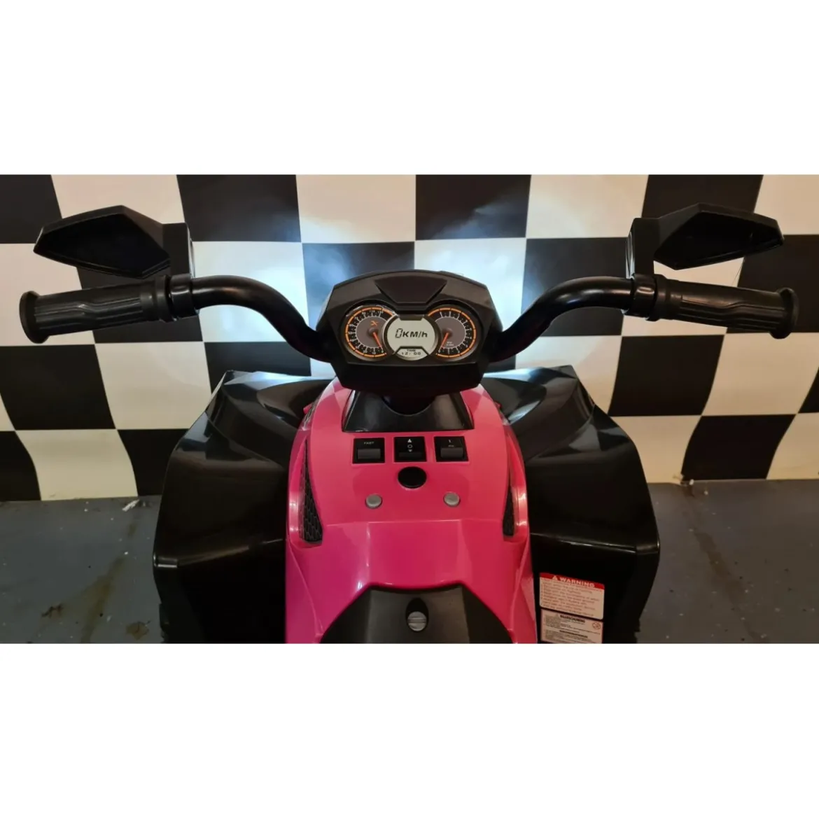 Quad Elettrico 4 ruote Macchina per Bambina a Batteria 12 V Luci Auto Macchinina
