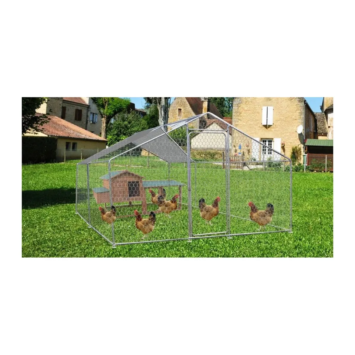 Recinto in Rete in acciaio 300x400 cm per 7-9 animali Pollaio