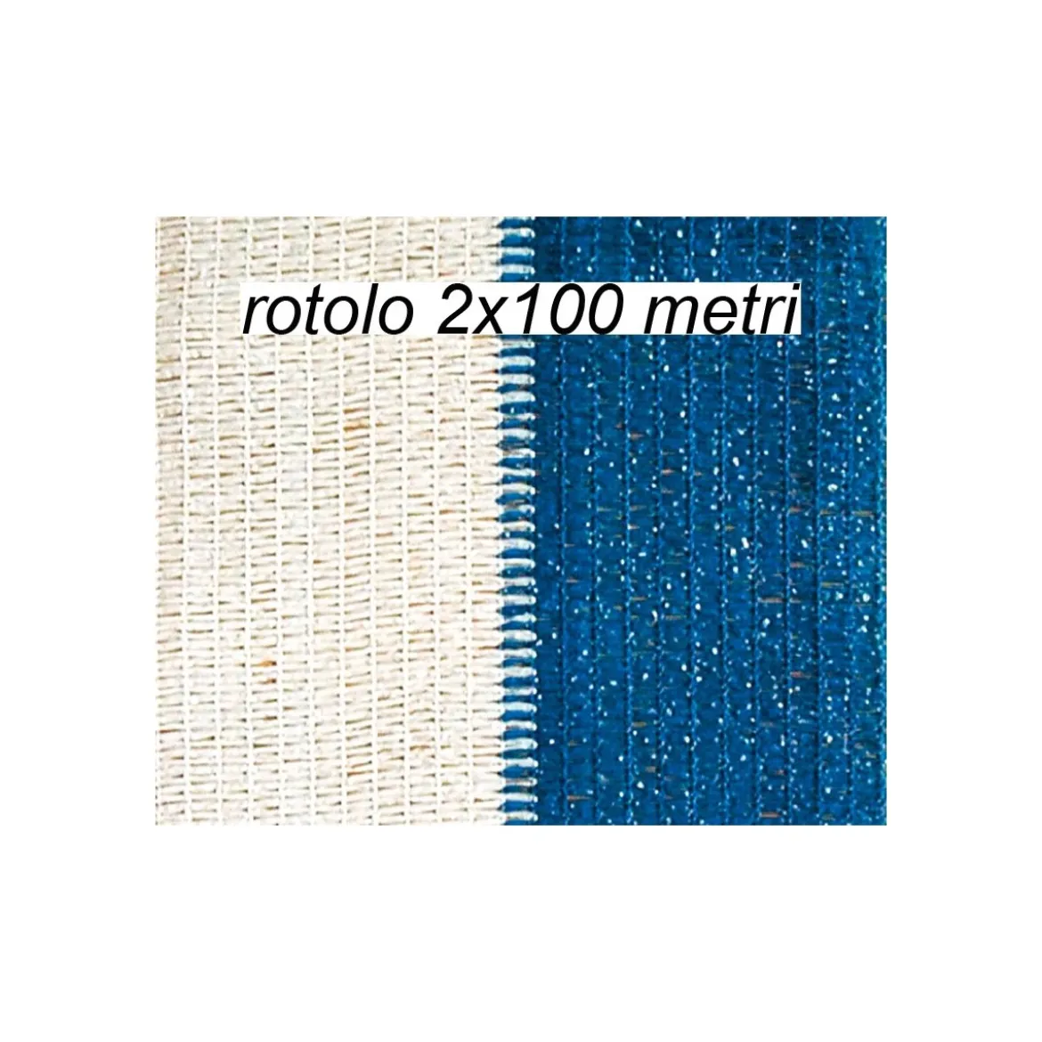 Rete Ombreggiante Rotolo 2x100 Metri Azzurro Oscurante Telo Copertura Privacy