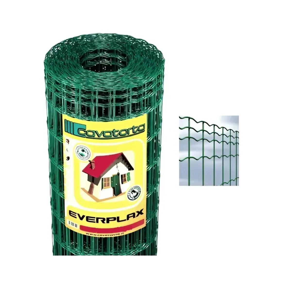 Rete per Recinzione 80 Altezza Rotolo 25 mt Zincata Plastificata Elettrosaldata
