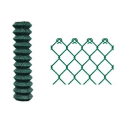 Rete per Recinzione Plastificata Verde a maglia sciolta 50x50cm H100 25 metri