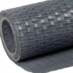 Rotolo Frangivista Rattan Artificiale Antracite 1x3m Copertura Privacy