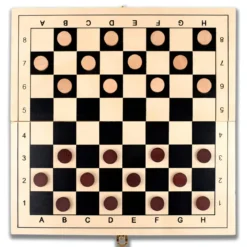 Scacchiera Pieghevole Giochi da Tavolo 3 in 1 in Legno Salvaspazio