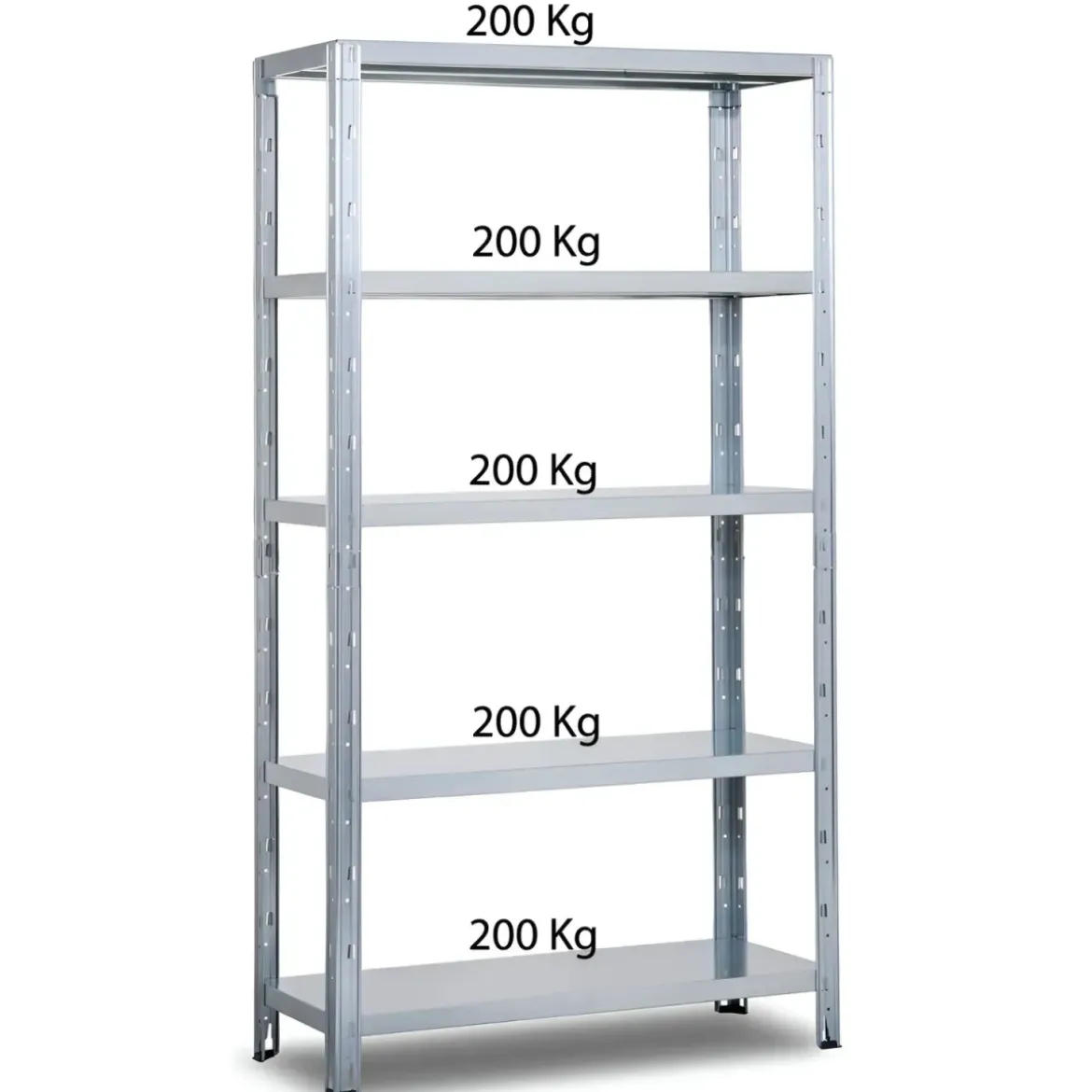 Scaffalatura Modulare 120x50 in Metallo 5 Scaffali Ripiani Rinforzati