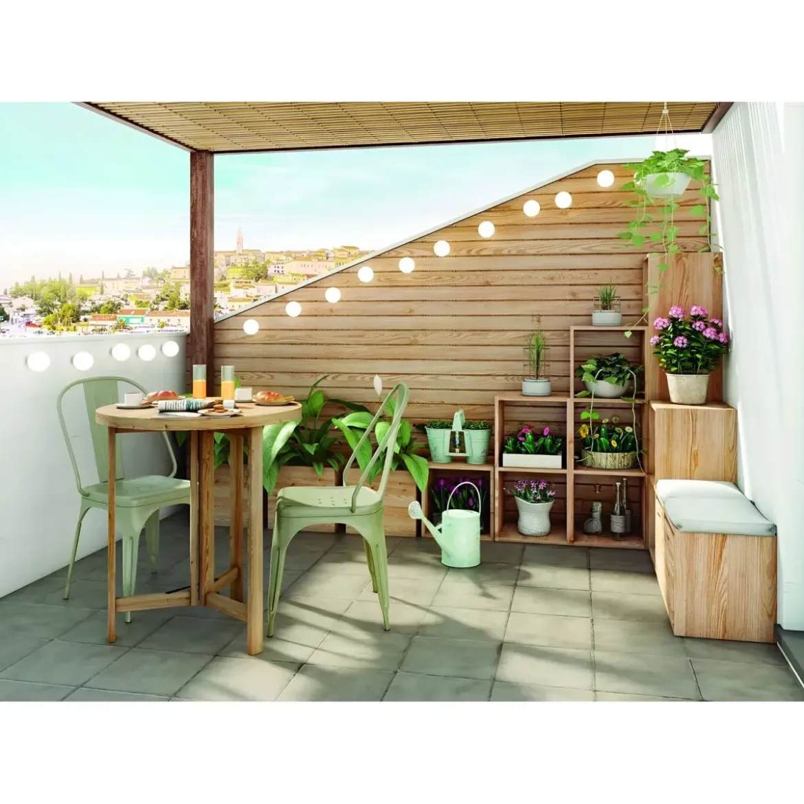 Scaffale Libreria Cubo 3 Piani Componibile in Legno Pino 36x33x107 cm