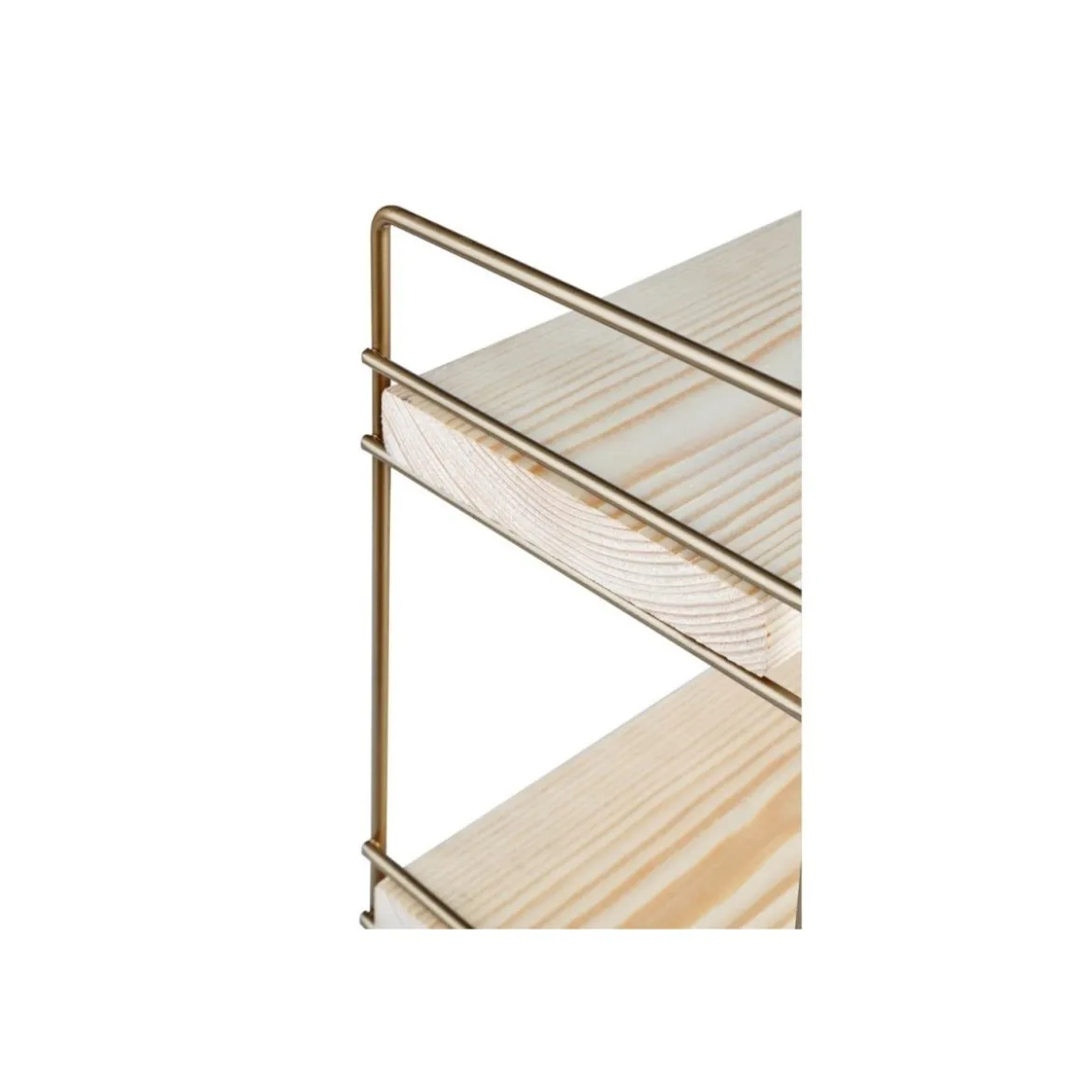 Scaffale Salvaspazio in Legno e Metallo da Bagno Mobiletto Trucchi Multiuso