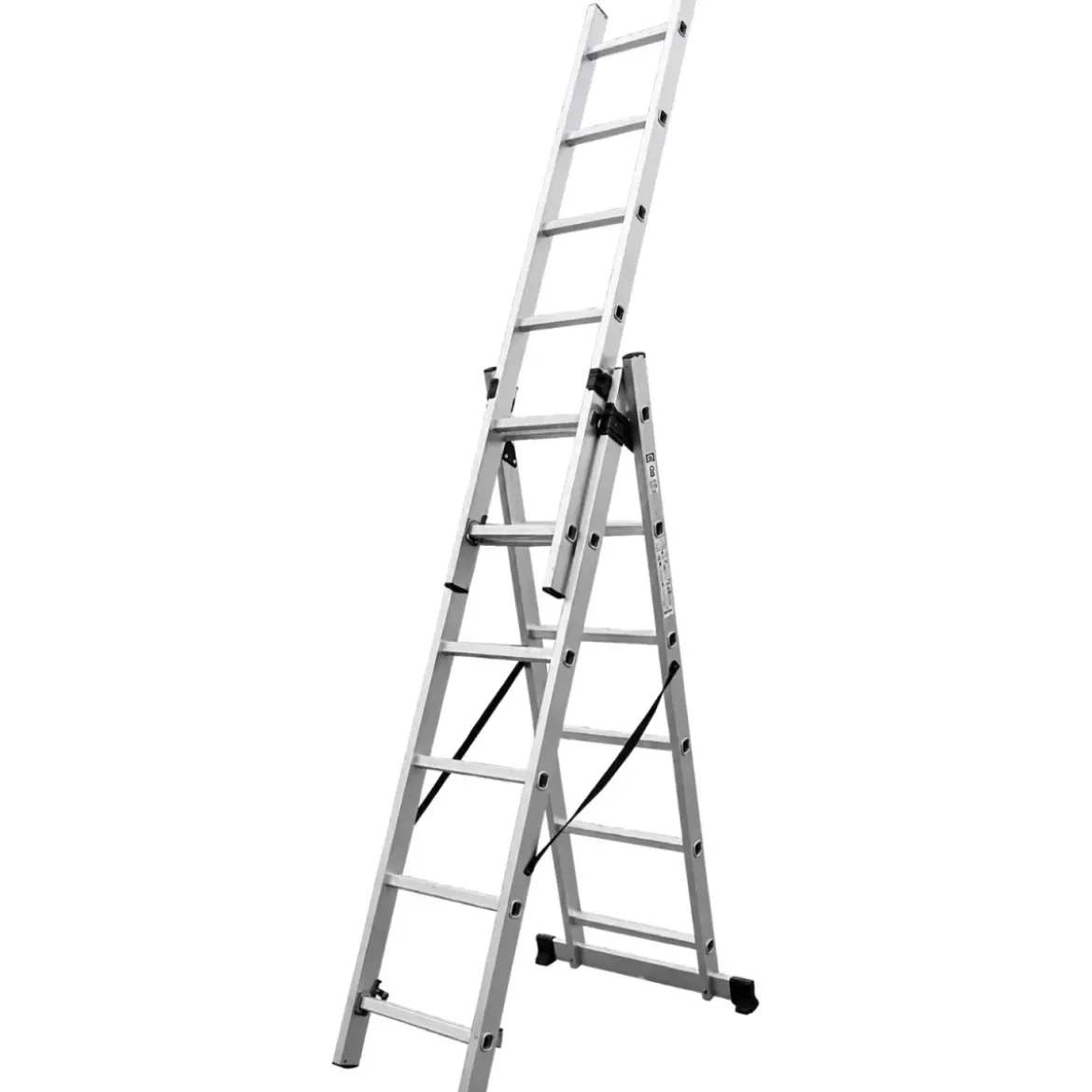 Scala a Sfilo 3 Rampe 6+6+6 Gradini in Alluminio Altezza 4m Max 150kg