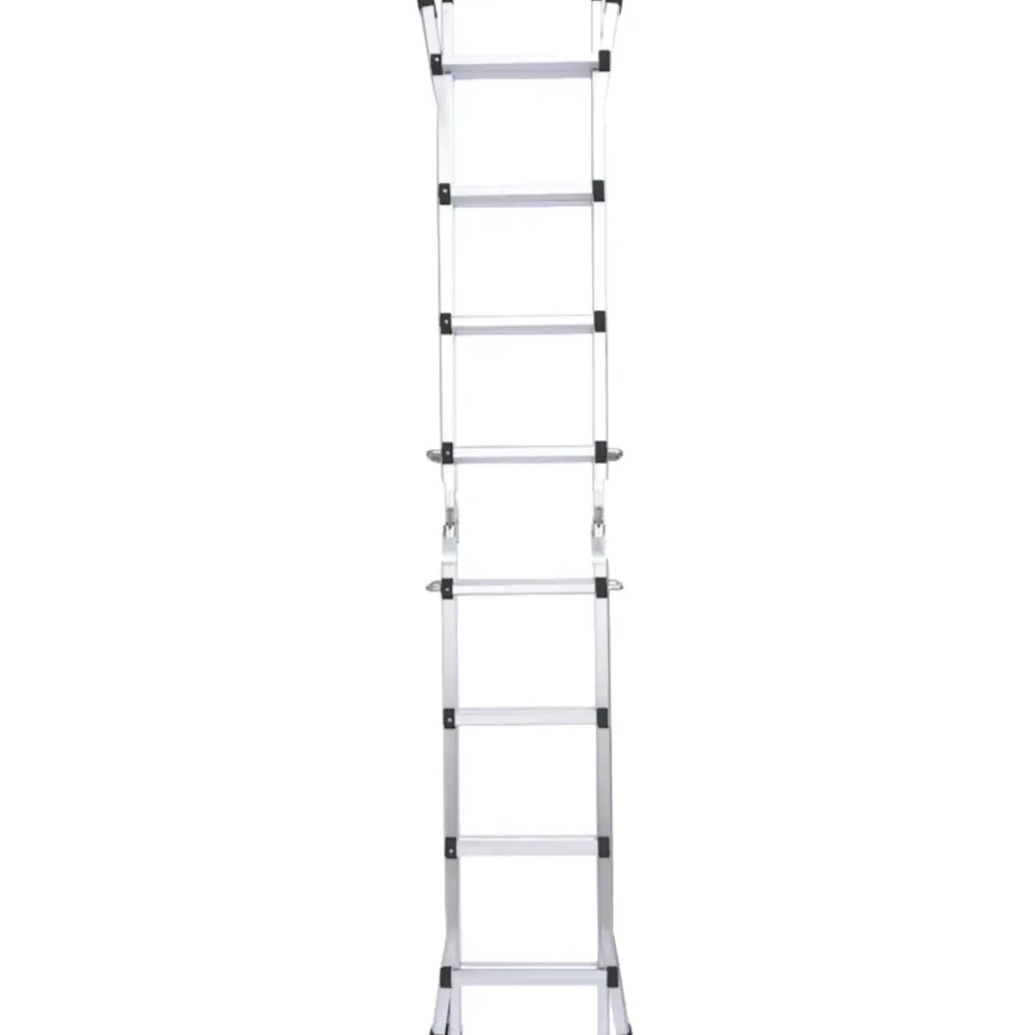 Scala 4+4 Gradini Allungabile 4.2 Multiuso Scaletta Zoppa Alluminio Telescopica