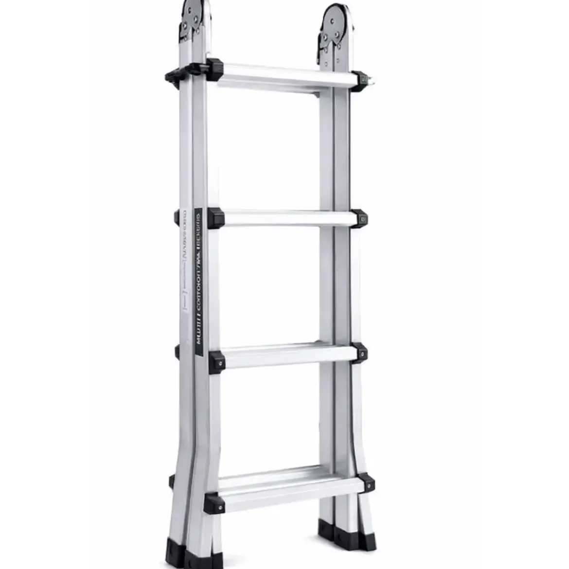 Scala 4+4 Gradini Allungabile 4.2 Multiuso Scaletta Zoppa Alluminio Telescopica