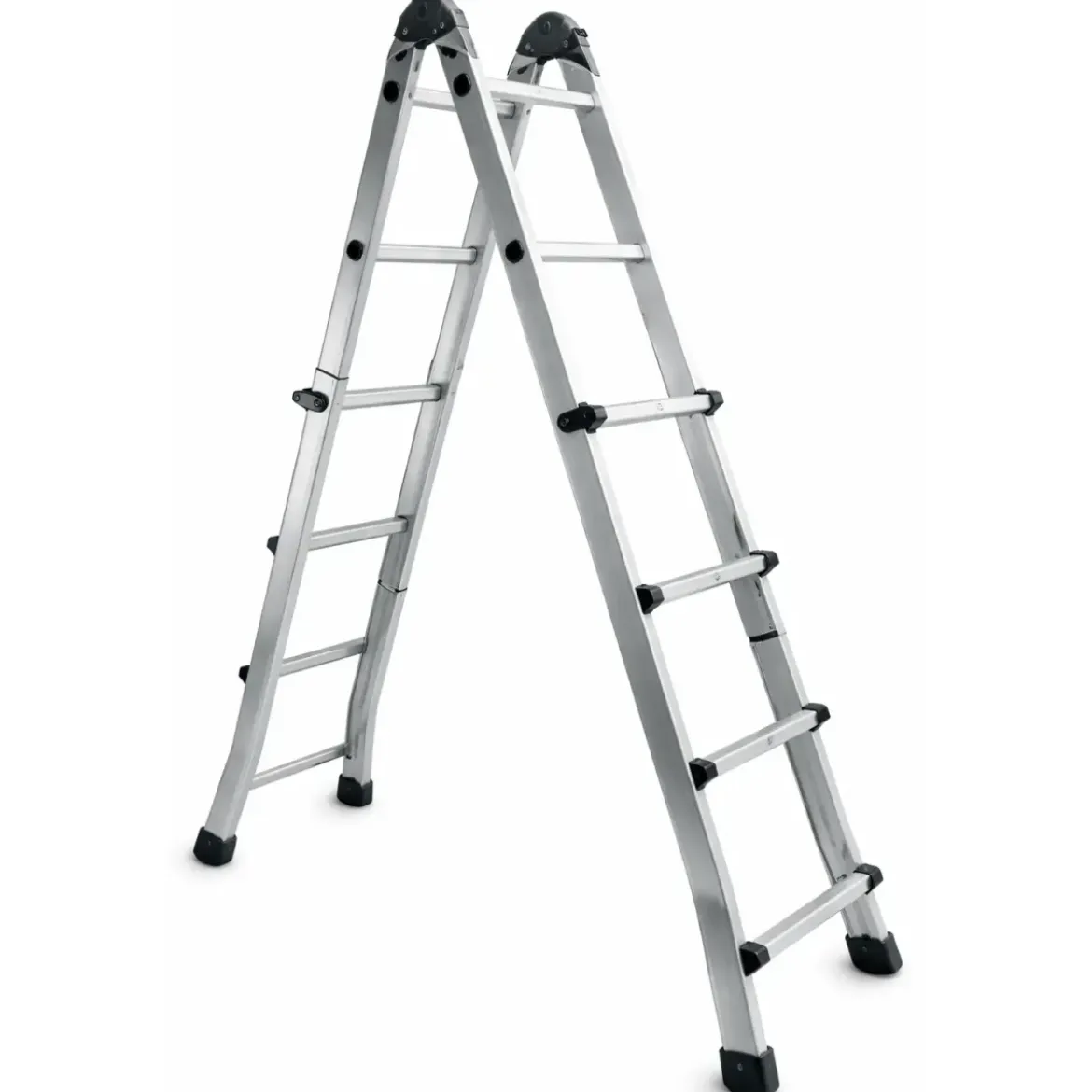 Scala 4+4 Gradini Allungabile 4.2 Multiuso Scaletta Zoppa Alluminio Telescopica