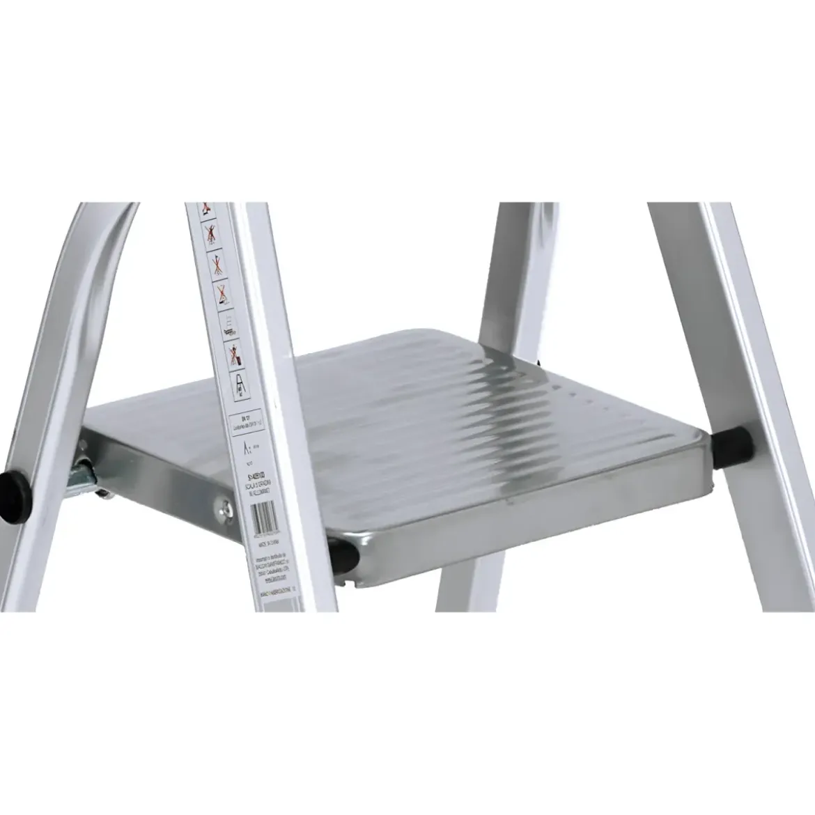 Scala 7 Gradini in Alluminio Domestica Soppalco Scalini Max 150kg Soffitta Casa