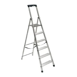Scala in Alluminio Facal 5 gradini con Piattaforma e Portautensili