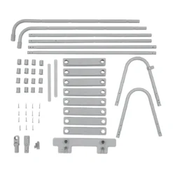 Scaletta di Sicurezza per Piscina Altezza 122 cm Bestway Gradini Esterni Acciaio