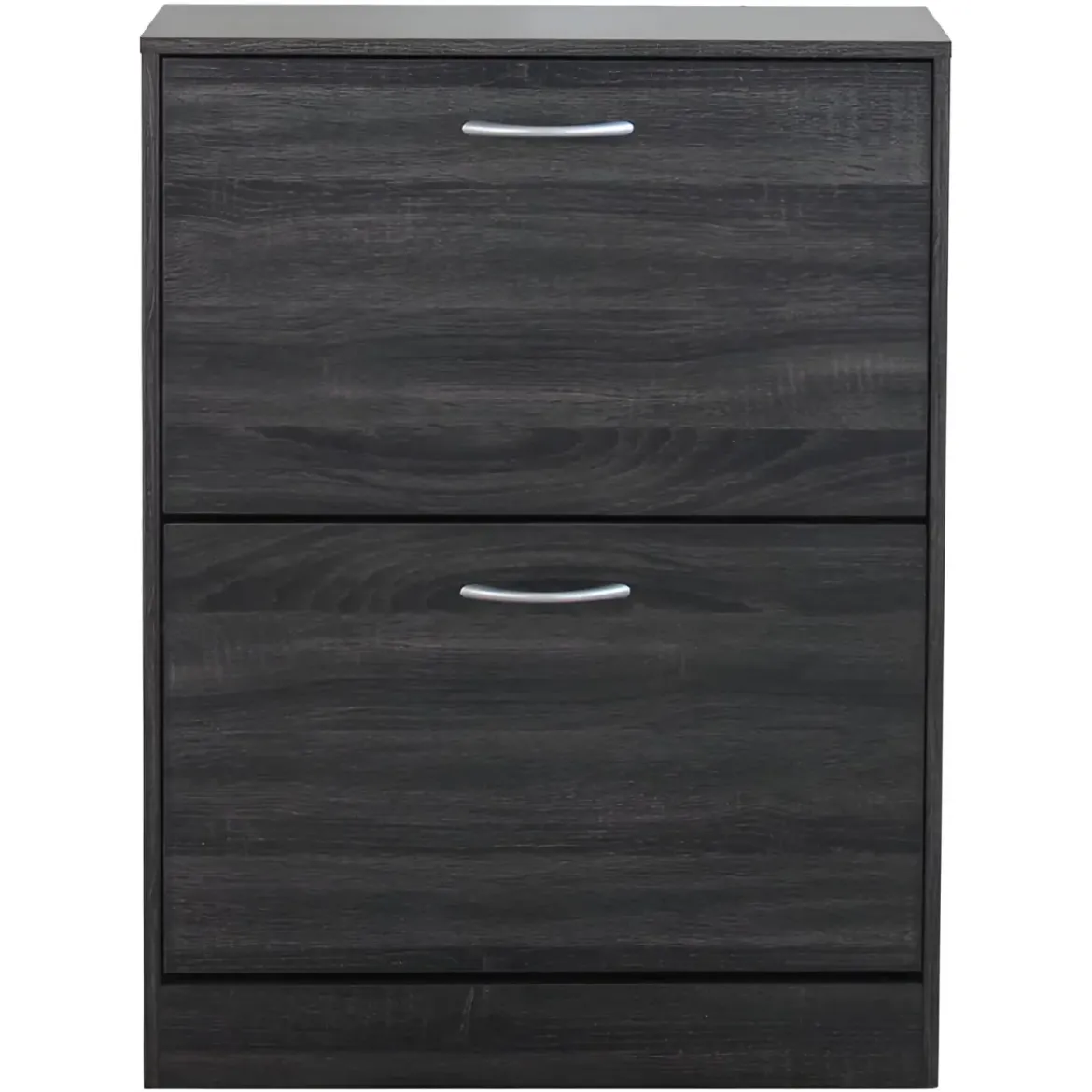 Scarpiera 2 Ante a Ribalta Slim Salvaspazio Legno Grigio Scuro Moderno