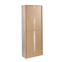Scarpiera Bianco 4 Ante a Specchio Ribalta Doppia con Cassetto Porta Scarpe Slim