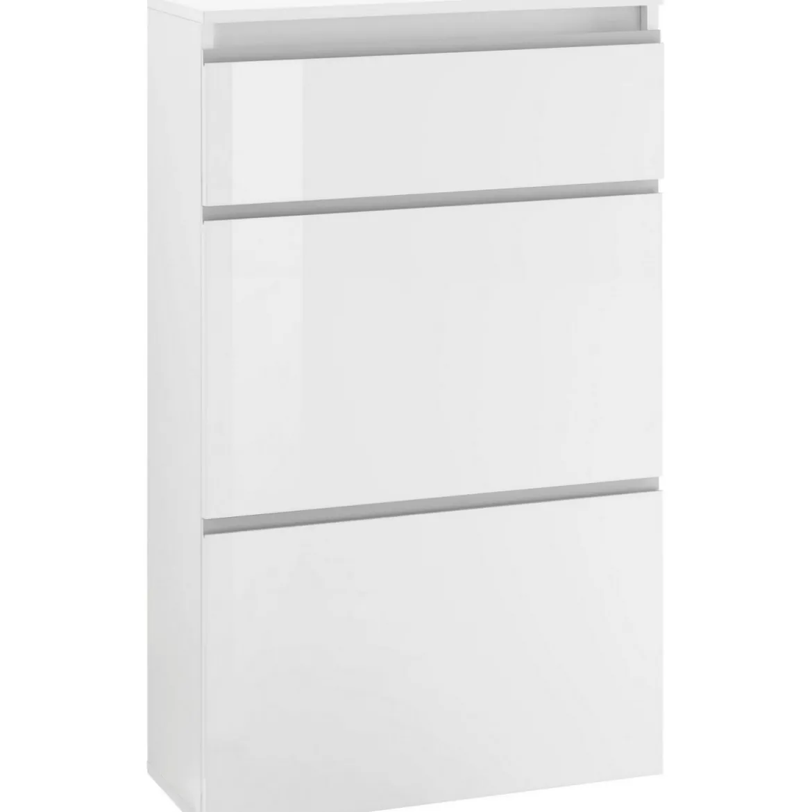 Scarpiera Bianco Lucido Salvaspazio 3 Ante Ribalta Mobile Scarpe Legno