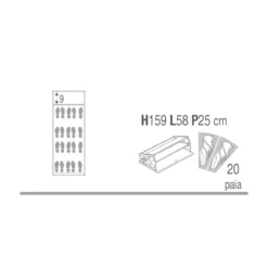 Scarpiera Cemento 4 Ante a Specchio Ribalta Doppia con Cassetto Porta Scarpe