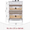 Scarpiera da Ingresso Mobile con 2 Ante Ribalta Cassetto Legno Bianco