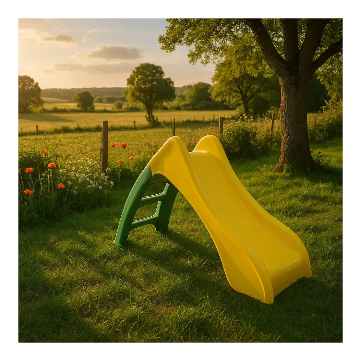 Scivolo Bambini 120x56x75 cm da Giardino Resina Resistente