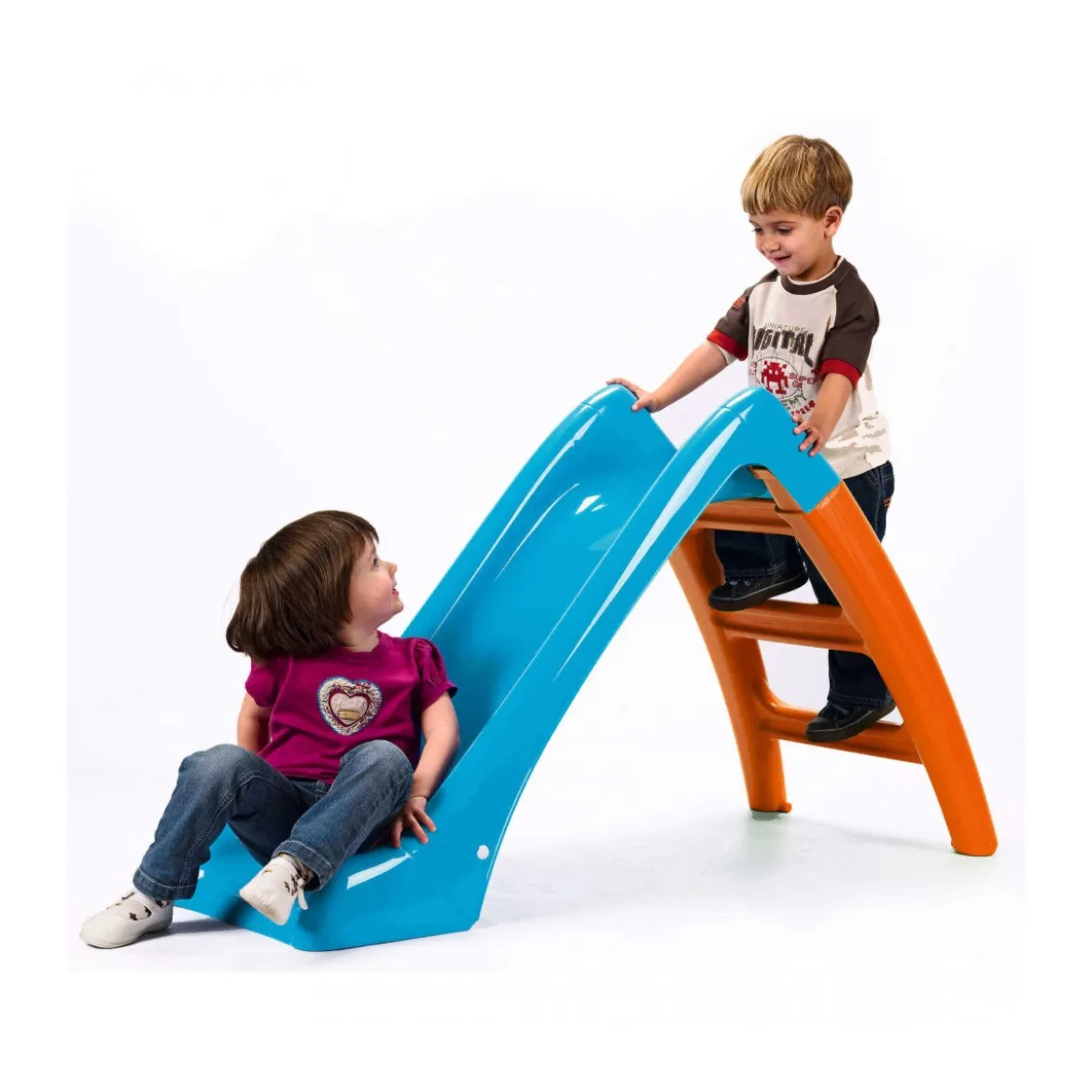 Scivolo in Plastica per Bambini da Giardino Basso Bimbi Piccoli