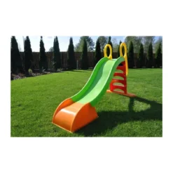 Scivolo Lungo 180cm Plastica Scaletta 5 Gradini h 110cm Innesto Acqua Giardino