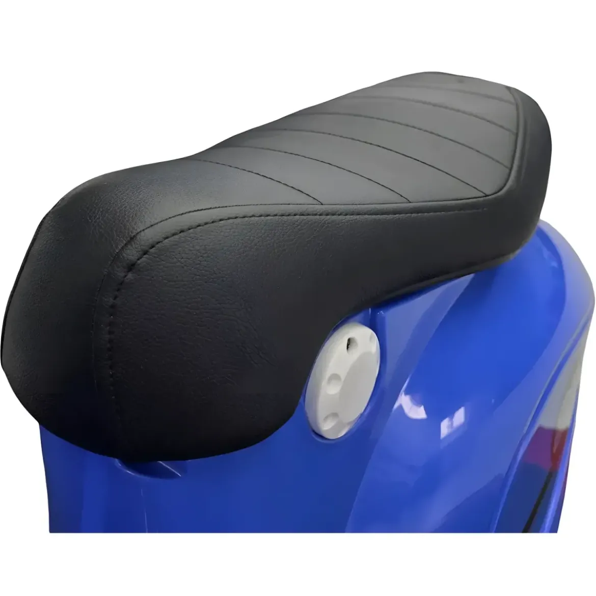 Scooter Elettrico Blu per Bambini 24V Sedile Pelle Ruote Pneumatiche