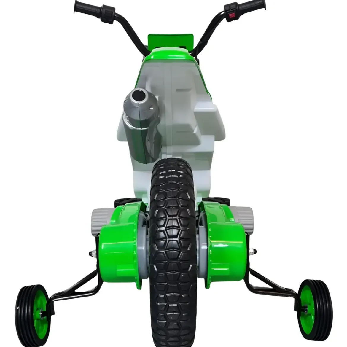 Scooter Motorino Elettrico per Bambini a Batteria 12 Volt Verde Moto da Cross