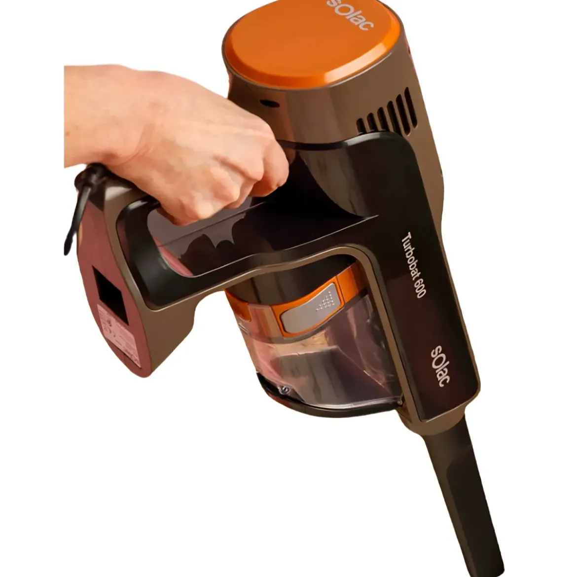 Scopa Elettrica 600W Senza Sacco con Filtro HEPA e Tubo Telescopico
