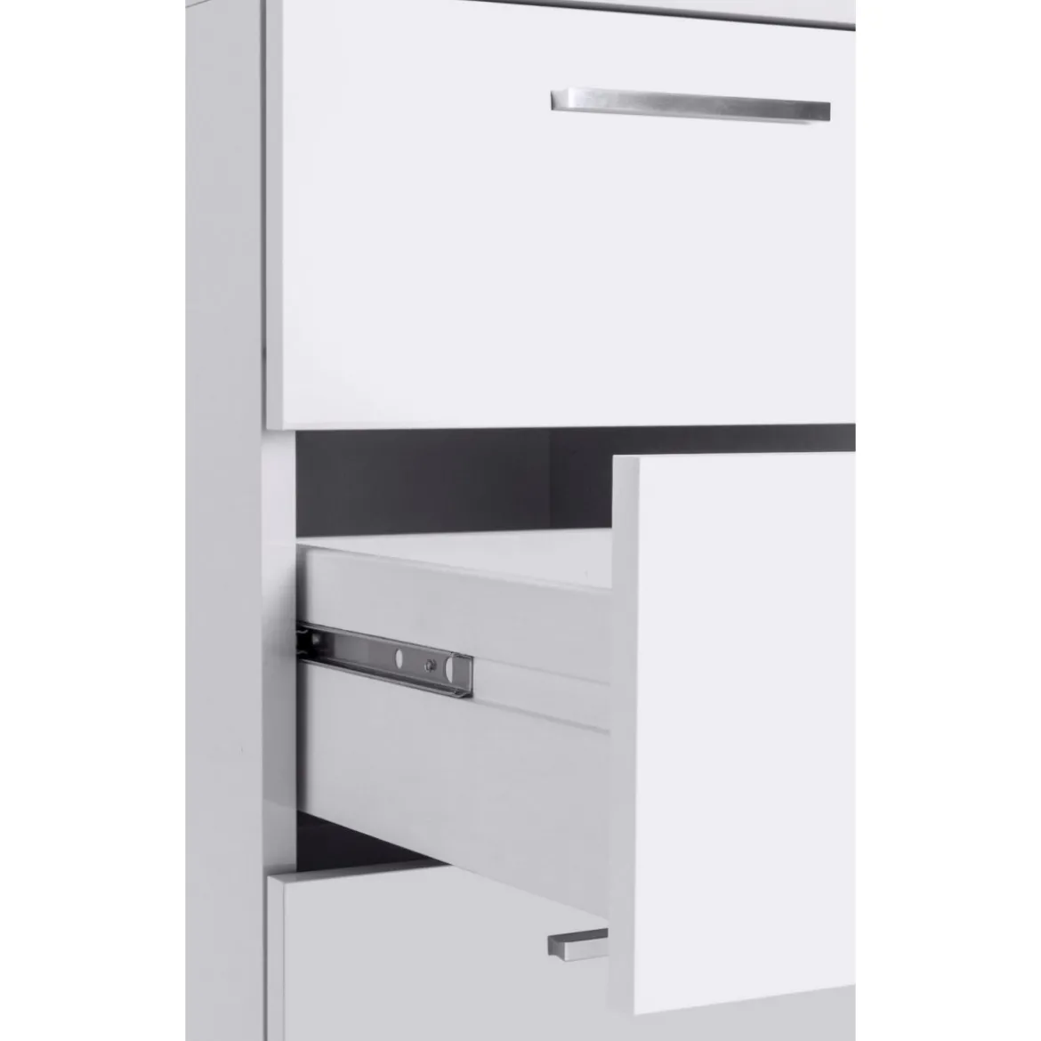 Scrivania Angolare Cassettiera Bianco Moderno Grande da Ufficio Cameretta