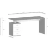 Scrivania con 3 Cassetti Bianco Report Ufficio Studio 160x60x75 cm