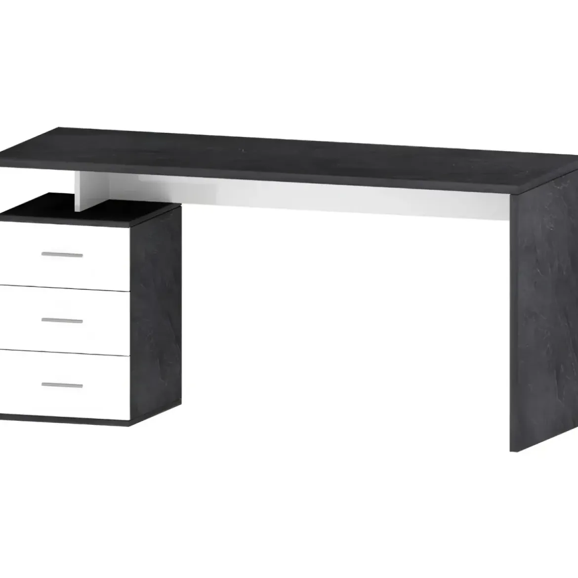 Scrivania con 3 Cassetti Bianco Report Ufficio Studio 160x60x75 cm